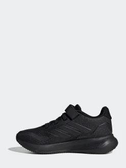 Noir - adidas Baskets de course Runfalcon 5 à lacets élastiques pour enfant