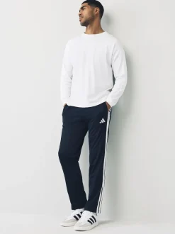 Noir - adidas Coupe classique 3-Rayure Tricot à ourlet ouvert Survêtement