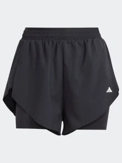 Noir - Adidas Entraînement 2-en1 Short