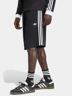 Noir - Adidas Original Shorts à 3 Rayures