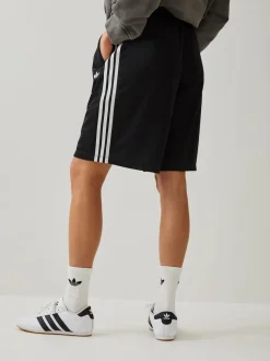 Noir - Adidas Original Short en jacquard à 3rayures