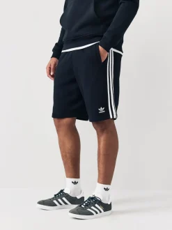 Noir - adidas Originals Adicolor 3- Shorts Rayure