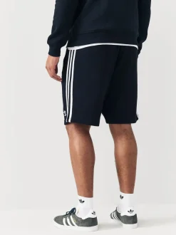 Noir - adidas Originals Adicolor 3- Shorts Rayure
