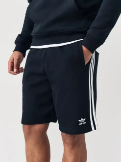 Noir - adidas Originals Adicolor 3- Shorts Rayure