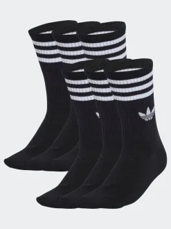 Noir - adidas originals Chaussettes à col rond 6 Lot