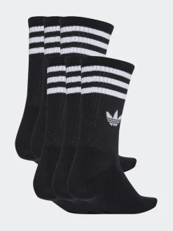 Noir - adidas originals Chaussettes à col rond 6 Lot