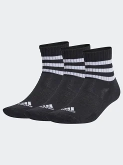 Noir - adidas 3-Rayures rembourrées Vêtements de sport rembourrés Chaussettes 3 Lot