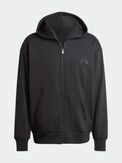 Noir - Adidas Sweat à capuche zippé en polaire toutes saisons