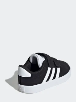 Noir - adidas Vl Cour 3.0 Baskets bébé à crochets et boucles