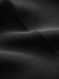 Noir - Ajusté Pantalons droites élastiquées