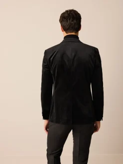 Noir - Ajustement régulier - Blazer en velours