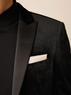 Noir - Ajustement régulier - Blazer en velours
