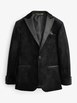 Noir - Ajustement régulier - Blazer en velours