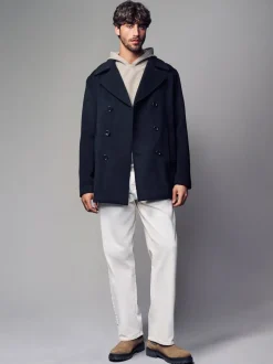 Noir - Ajustement régulier - Caban N.premium doux au toucher en laine