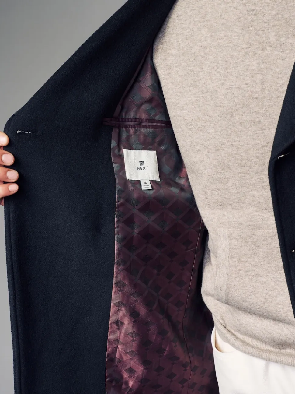 Noir - Ajustement régulier - Caban N.premium doux au toucher en laine