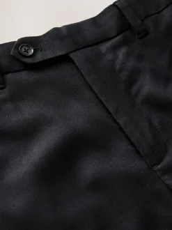 Noir - Ajustement régulier - Pantalons Signature en 100 % laine avec ceinture Motion Flex