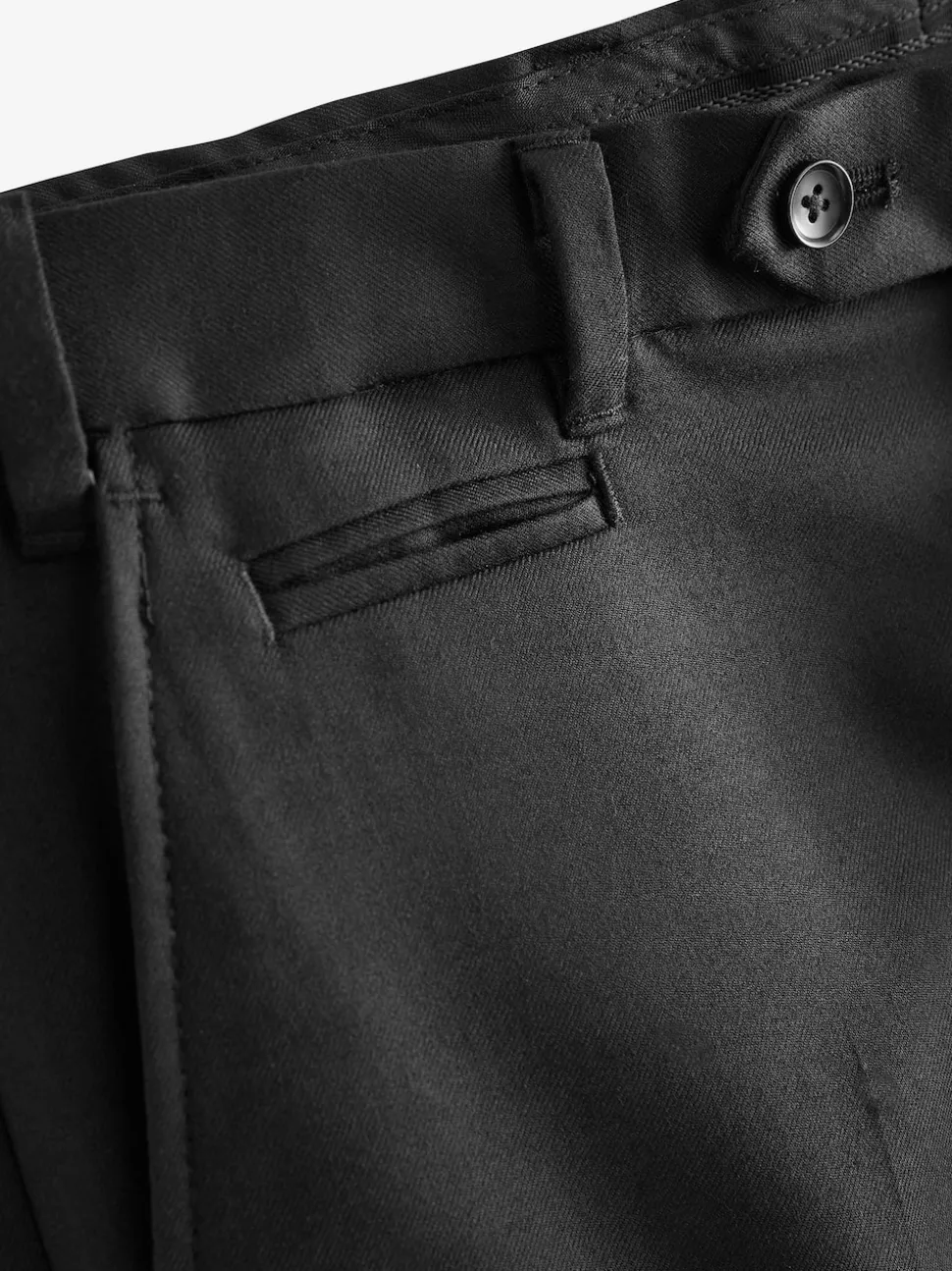 Noir - Ajustement régulier - Pantalons Signature en 100 % laine avec ceinture Motion Flex