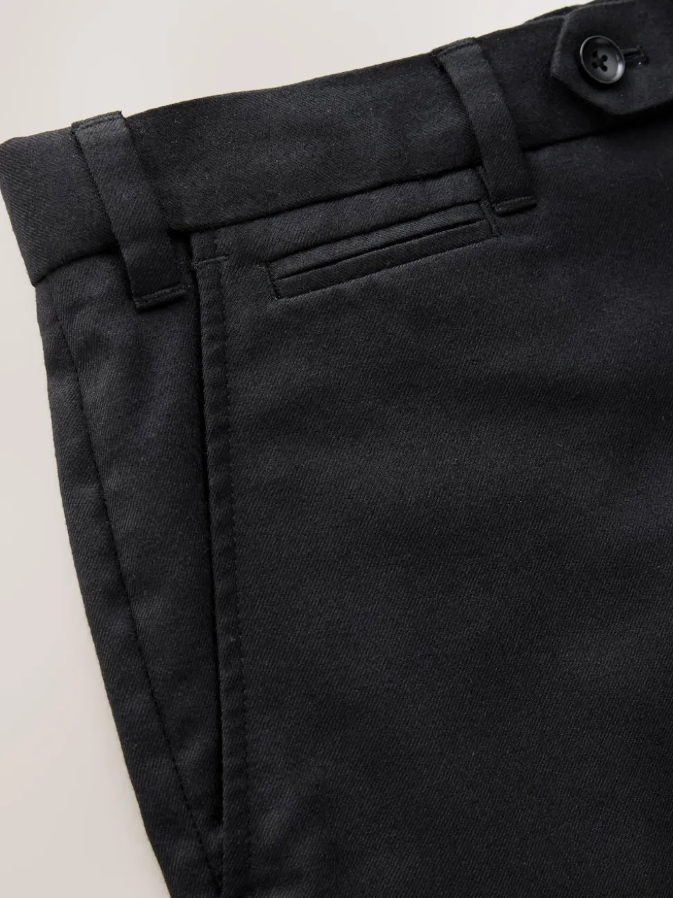 Noir - Ajustement régulier - Pantalons Signature en 100 % laine avec ceinture Motion Flex