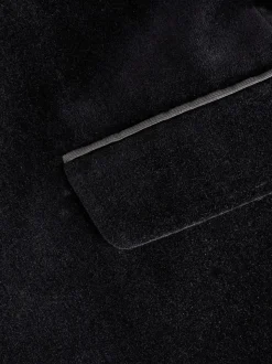 Noir - Ajustement régulier - Blazer Signature Pontoglio en velours italien