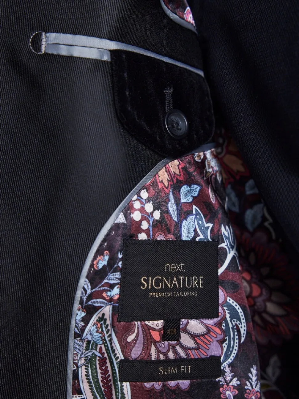 Noir - Ajustement régulier - Blazer Signature Pontoglio en velours italien