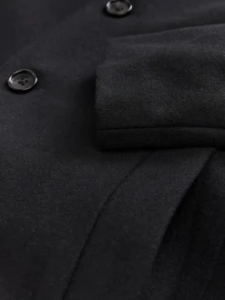 Noir - Ajustement régulier - Manteau Epsom en laine