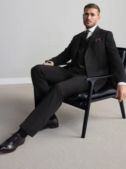 Noir - Ajustement régulier - Veste de costume Signature Nova Fides en 100% laine italienne