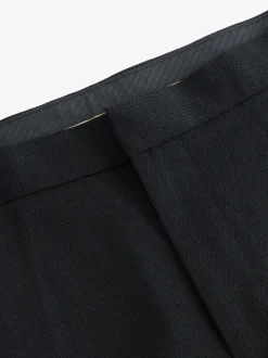 Noir - Ajustement régulier - Pantalon de smoking ajustable avec laine