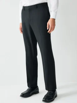 Noir - Ajustement régulier - Pantalon de smoking texturé avec détail de ruban adhésif