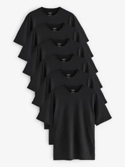 Noir - Ajustement régulier - Lot de t-shirts essentiels en coton 6
