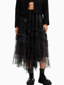 Noir - Allsaints Jen Tulle Jupes