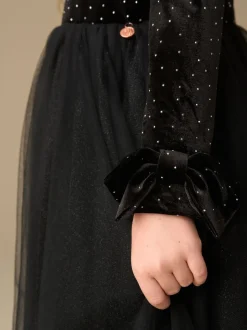 Noir - Angel & Rocket Robe Elsie Velvet en tulle