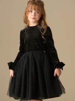 Noir - Angel & Rocket Robe Elsie Velvet en tulle