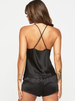 Noir - Ann Summers Adoration Satin Ensemble cami en dentelle