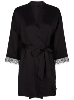 Noir - Ann Summers Satin Robe de chambre Cherryann Peignoirs
