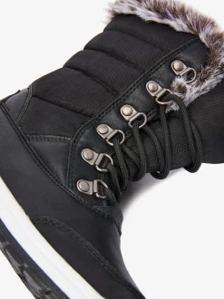 Noir - Après-skis doublés en fausse fourrure chaude et imperméables