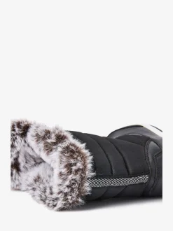 Noir - Après-skis doublés en fausse fourrure chaude et imperméables