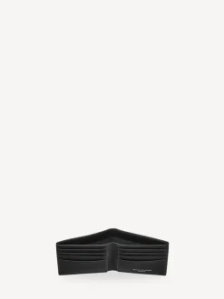 Noir - Aspinal of London Billfold Wallet 8CC Pebble avec cuir intérieur lisse