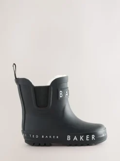 Noir - Baker by Ted Baker bottes de bien-être doublées de fausse fourrure garçon