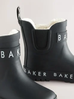 Noir - Baker by Ted Baker bottes de bien-être doublées de fausse fourrure garçon
