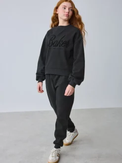 Noir - Baker by Ted Baker Ensemble 2 pièces à Imprimé floqué sweat carré et Joggings à poignets