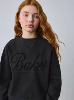 Noir - Baker by Ted Baker Ensemble 2 pièces à Imprimé floqué sweat carré et Joggings à poignets