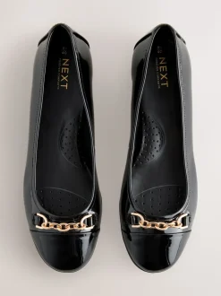 Noir - Ballerines plates Forever Comfort® avec chaîne