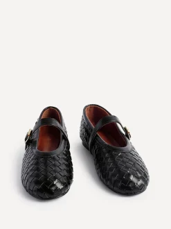 Noir - Ballerines tissées Linzi Daily avec boucle