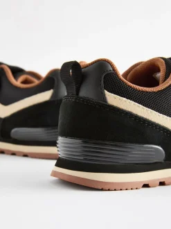 Noir - Baskets à lacets élastiques à une bride