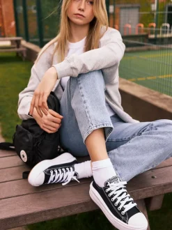 Noir - Baskets à plateforme Converse All Star Move Chuck Ox