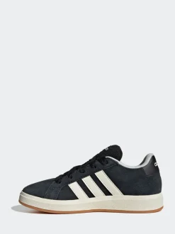 Noir - Baskets adidas Grand Court 00s en daim et dentelle pour enfant