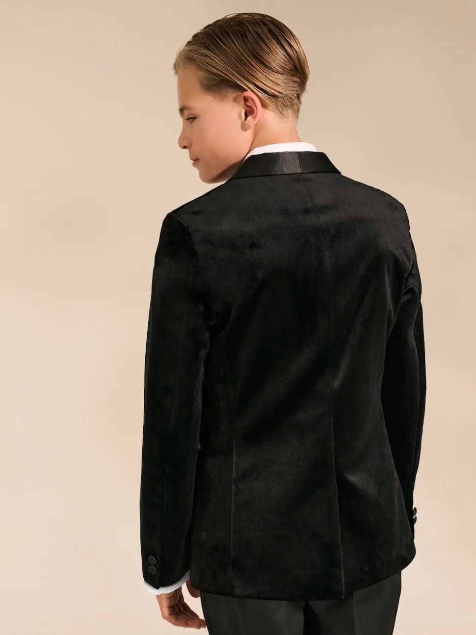 Noir - Blazer en velours (3-16ans)