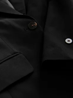 Noir - Blazer sculptant à simple boutonnage habillé