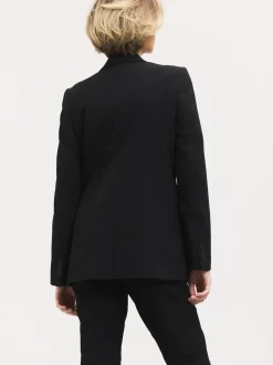Noir - Blazer simple boutonnage en laine