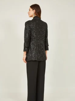 Noir - Blazer Yumi Sequin avec poches
